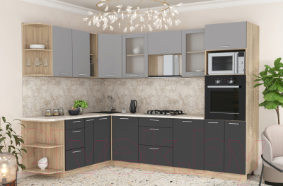 Готовая кухня Интерлиния Мила 1.88x2.8 левая