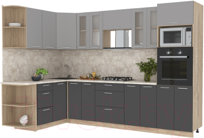 Готовая кухня Интерлиния Мила 1.68x3.0 левая - фото