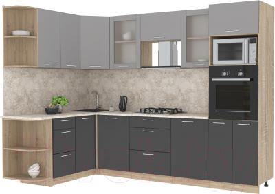 Готовая кухня Интерлиния Мила 1.68x2.8 левая - фото