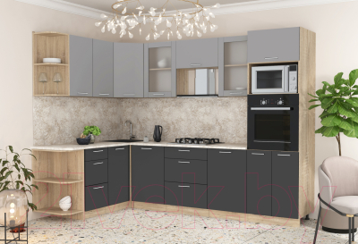 Готовая кухня Интерлиния Мила 1.68x2.8 левая