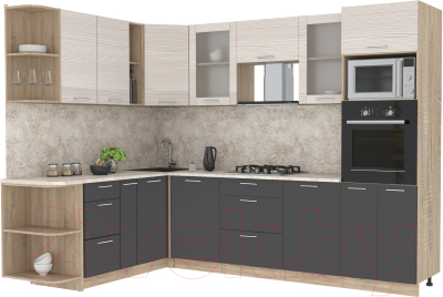 Готовая кухня Интерлиния Мила 1.88x2.8 левая - фото