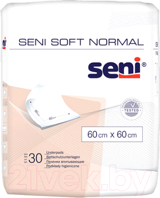 Набор пеленок одноразовых впитывающих Seni Normal Soft 60x60 - фото