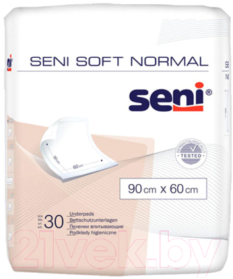 Набор пеленок одноразовых впитывающих Seni Normal Soft 90x60 - фото