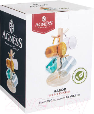 Набор кружек Agness 249-200 (4шт)