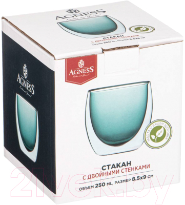 Стакан для горячих напитков Agness 249-220