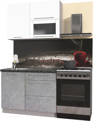 Кухонный гарнитур Интерлиния Мила Пластик 1.1 В - фото