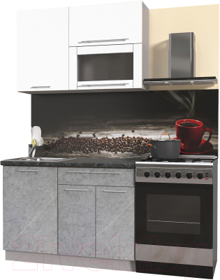 Кухонный гарнитур Интерлиния Мила Пластик 1.2 В - фото