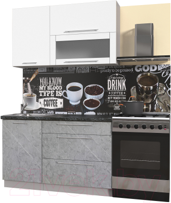 Кухонный гарнитур Интерлиния Мила Пластик 1.3 В - фото