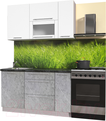 Кухонный гарнитур Интерлиния Мила Пластик 1.4 В - фото