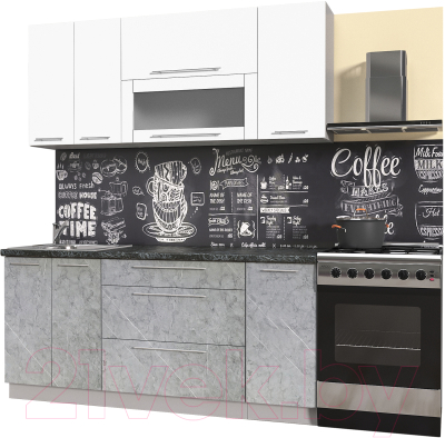 Кухонный гарнитур Интерлиния Мила Пластик 1.8 В - фото