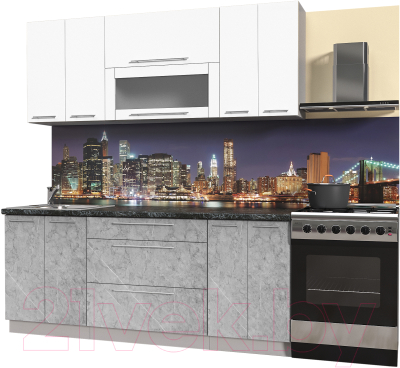 Кухонный гарнитур Интерлиния Мила Пластик 2.0 В - фото