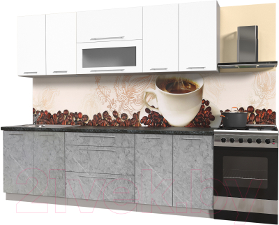Кухонный гарнитур Интерлиния Мила Пластик 2.4 В - фото