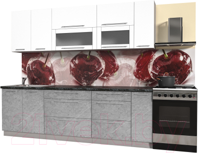 Кухонный гарнитур Интерлиния Мила Пластик 2.5 В - фото