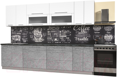 Кухонный гарнитур Интерлиния Мила Пластик 3.0 В - фото