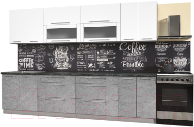 Кухонный гарнитур Интерлиния Мила Пластик 3.1 В - фото