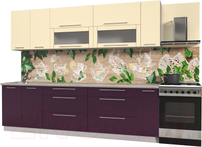 Готовая кухня Интерлиния Мила Пластик 2.7 В - фото