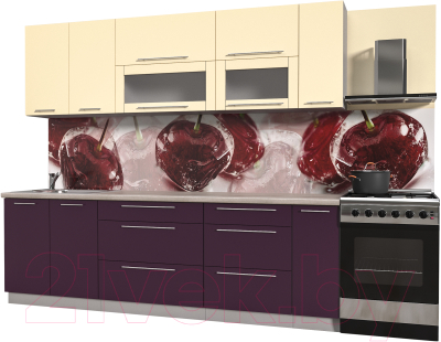 Готовая кухня Интерлиния Мила Пластик 2.5 В - фото