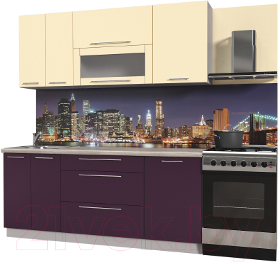 Готовая кухня Интерлиния Мила Пластик 1.9 В - фото