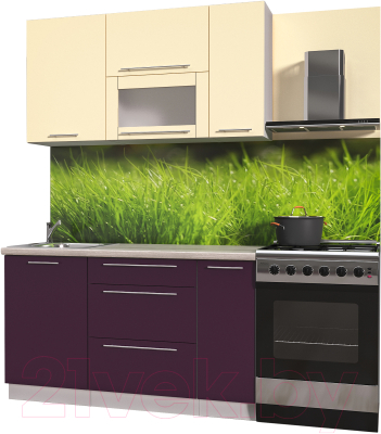 Готовая кухня Интерлиния Мила Пластик 1.4 В - фото