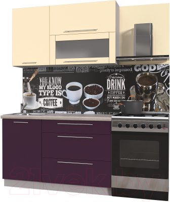 Готовая кухня Интерлиния Мила Пластик 1.3 В - фото