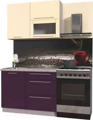 Готовая кухня Интерлиния Мила Пластик 1.1 В - фото