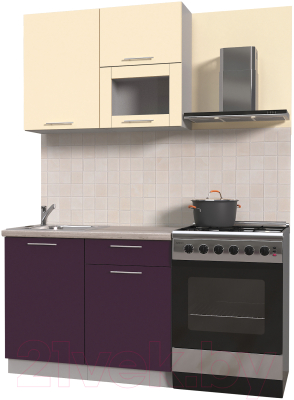 Готовая кухня Интерлиния Мила Пластик 1.0 В - фото
