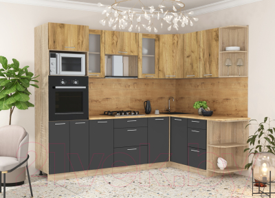 Готовая кухня Интерлиния Мила 1.68x2.6 правая