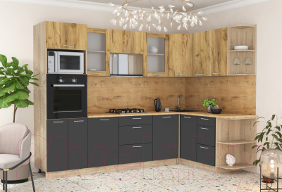 Готовая кухня Интерлиния Мила 1.68x2.8 правая