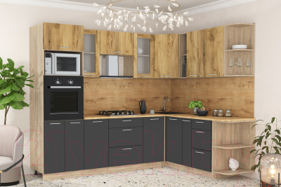 Готовая кухня Интерлиния Мила 1.88x2.6 правая