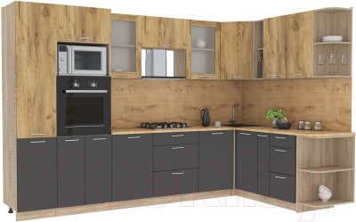 Готовая кухня Интерлиния Мила 1.88x3.2 правая - фото
