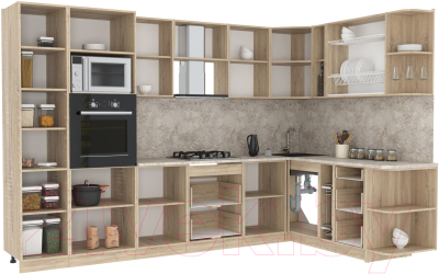 Готовая кухня Интерлиния Мила 1.88x3.2 правая