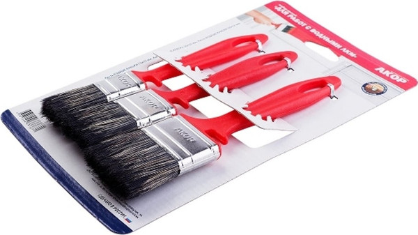 Набор кистей малярных Акор Для работ с водными ЛКМ