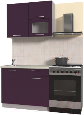Готовая кухня Интерлиния Мила Пластик 1.0 В - фото