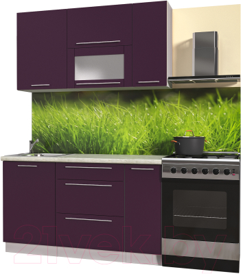 Готовая кухня Интерлиния Мила Пластик 1.4 В - фото