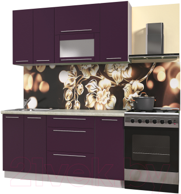 Готовая кухня Интерлиния Мила Пластик 1.6 В - фото