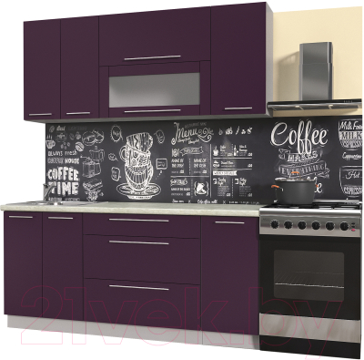 Готовая кухня Интерлиния Мила Пластик 1.8 В - фото