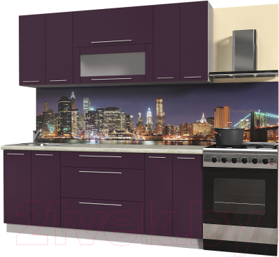 Готовая кухня Интерлиния Мила Пластик 2.0 В - фото