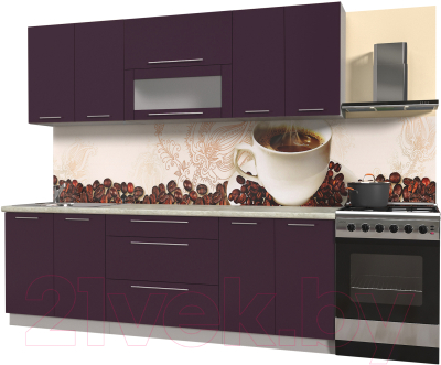 Готовая кухня Интерлиния Мила Пластик 2.3 В - фото