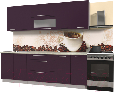 Готовая кухня Интерлиния Мила Пластик 2.4 В - фото