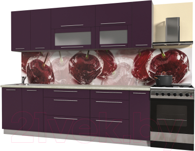 Готовая кухня Интерлиния Мила Пластик 2.5 В - фото