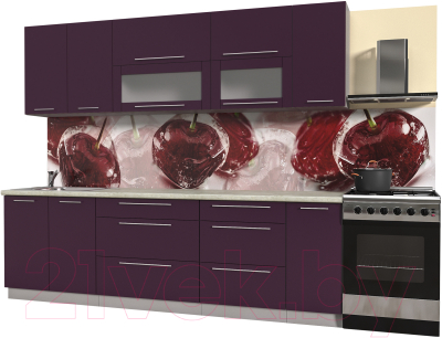 Готовая кухня Интерлиния Мила Пластик 2.6 В - фото