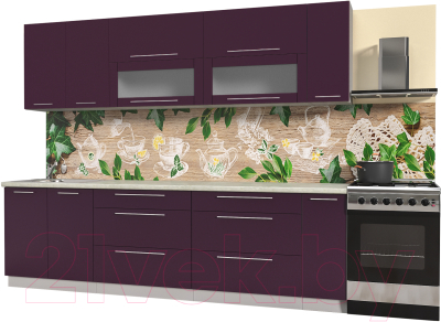 Готовая кухня Интерлиния Мила Пластик 2.7 В - фото