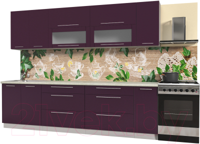Готовая кухня Интерлиния Мила Пластик 2.8 В - фото