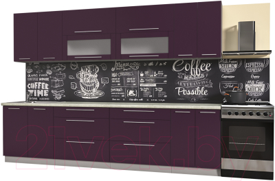 Готовая кухня Интерлиния Мила Пластик 3.0 В - фото