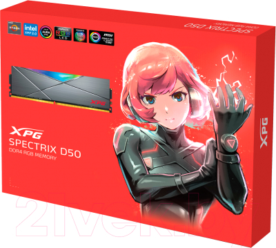 Оперативная память DDR4 A-data XPG Spectrix D50 RGB (AX4U36008G18I-DT50)