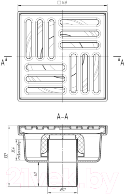 Трап для душа Ани Пласт ТА5212