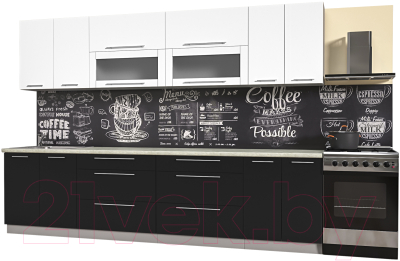 Готовая кухня Интерлиния Мила Пластик 3.1 В - фото