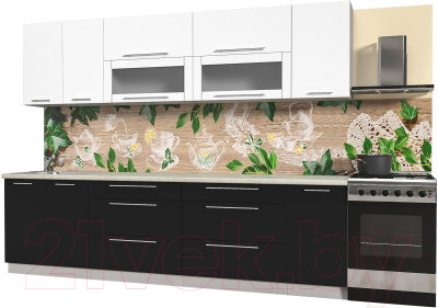 Готовая кухня Интерлиния Мила Пластик 2.9 В - фото