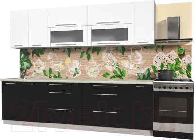 Готовая кухня Интерлиния Мила Пластик 2.8 В - фото