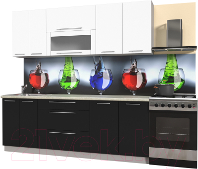 Готовая кухня Интерлиния Мила Пластик 2.2  - фото